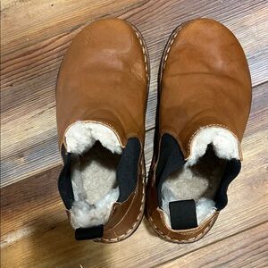 VIBA sheep skin lined short boots. Size 7